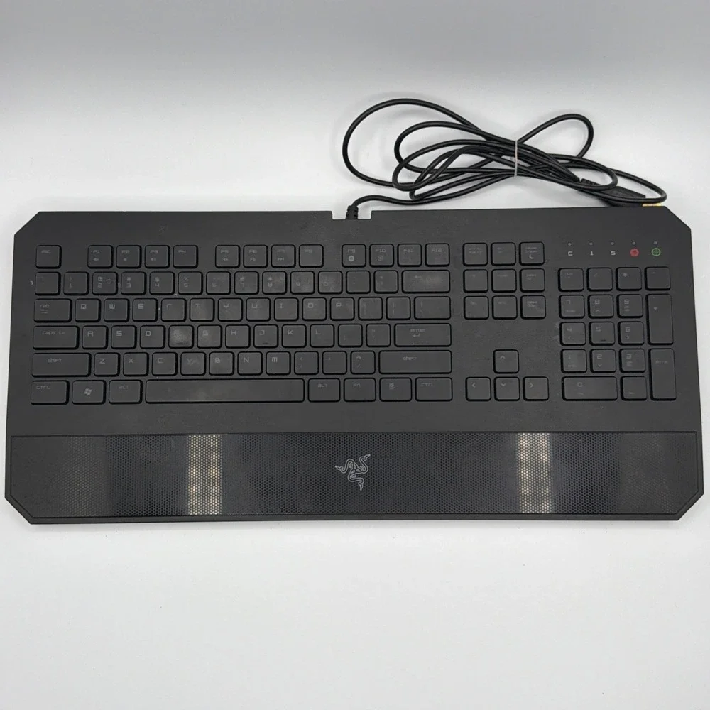 Razer DeathStalker Gaming Keyboard RZ03-0080 Green Backlit  Wired USB BLK Tested